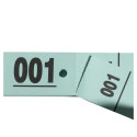Garderobeblok 50 tickets 20x3 groen-/ St.