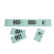 Garderobeblok 50 tickets 20x3 groen-/ St.