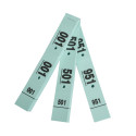 Carnet de 50 tickets vestiaires numérotés de 3 volets (dont 2 volets avec trous) - Format 20x3 cm/ Pce