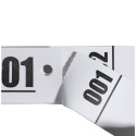 Garderobeblok 50 tickets 20x3 wit-/ St.