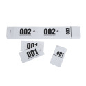 Carnet de 50 tickets vestiaires numérotés de 3 volets (dont 2 volets avec trous) - Format 20x3 cm/ Pce