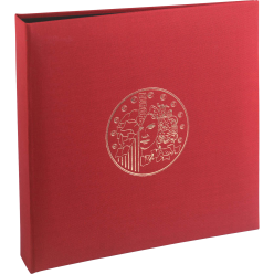 Classeur numismatique + 5 feuilles plastique - 24,5x25 cm/ Pce