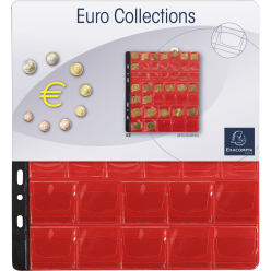 Sachet de 3 recharges numismatiques 43 cases de diamètre 20-25-30mm - 24 ,5x25 cm/ Pce