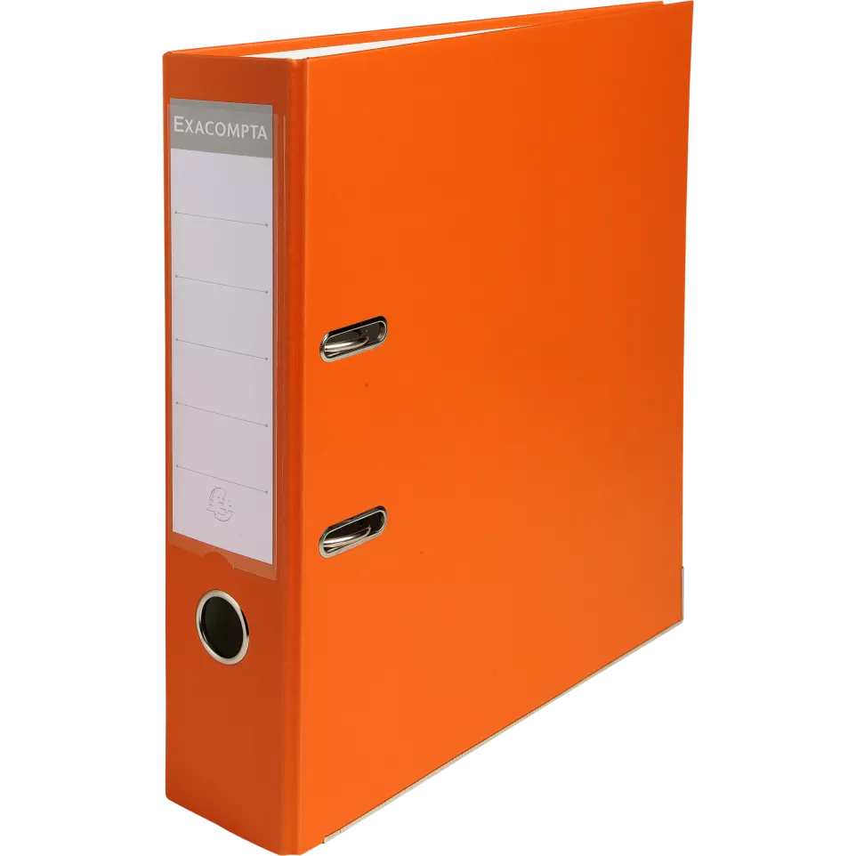 Ordner karton/PP A4 75mm  oranje-/ St.