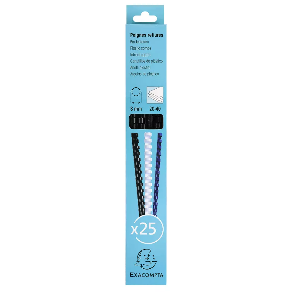 Boite 25 reliures spirales plastique...
