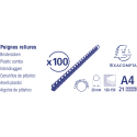 Boite 100 reliures spirales plastique 20mm/ Pce
