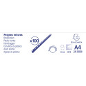 Doos100 plast.inbind-ruggen 12mm A4 zwart/ St.
