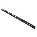 Doos100 plast.inbind-ruggen 12mm A4 zwart/ St.