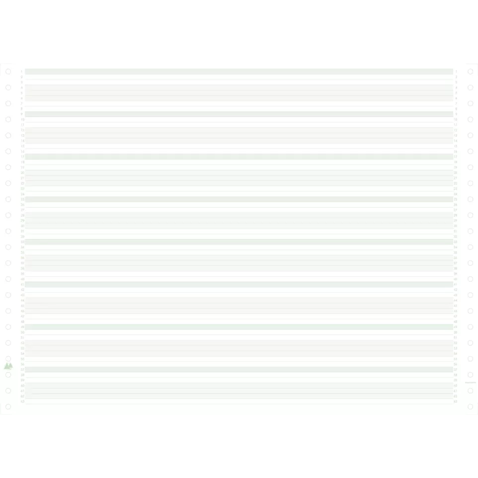 2000 feuilles de listing zoné vert...