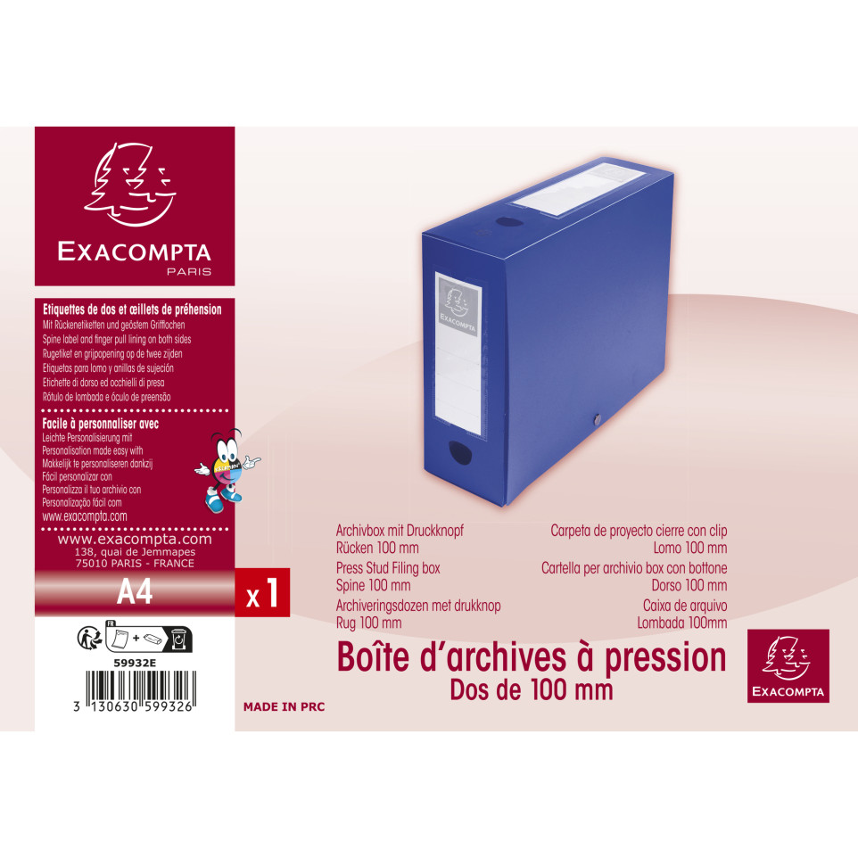 Esselte Vivida Boîte De Classement En Polypropylène A4 380