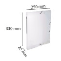 Klasseerdoos Chromal-ine PP rug25mm wit/ St.