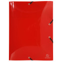 Exacompta Crystal PP Elasticated 3 Flap Folders, A3, Assorted/ Pc.