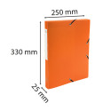 Klasseerdoos PP  rug- 25mm  A4 oranje/ St.