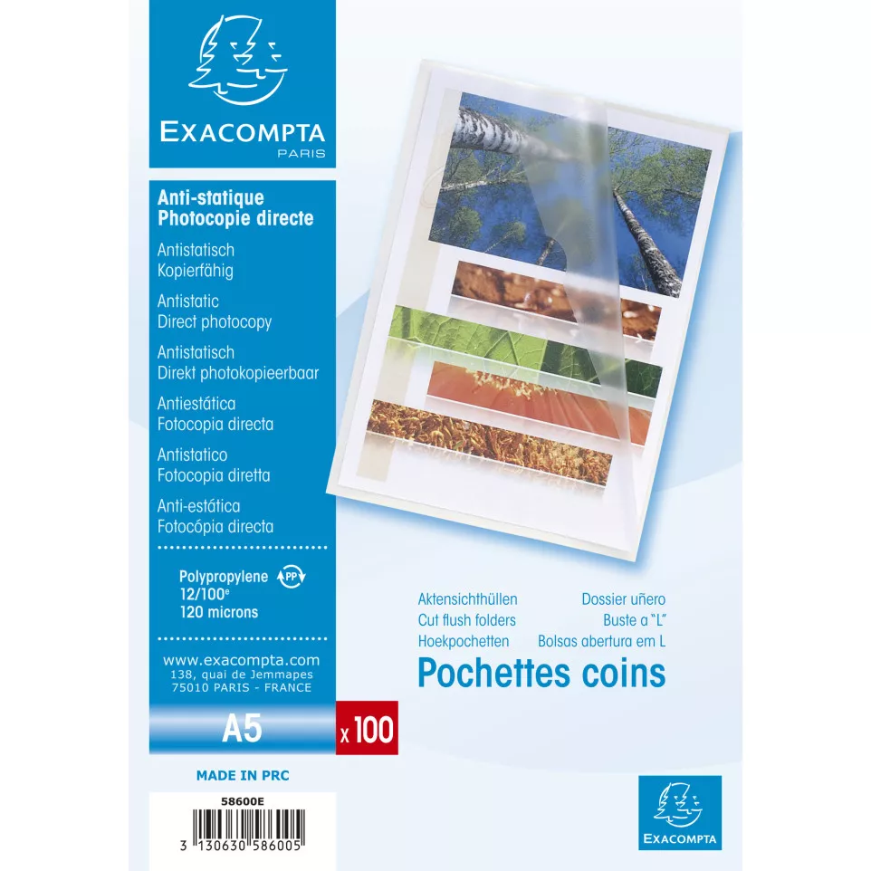 Pk 100 Cut Flush Fldr PP A5 0.12mm...