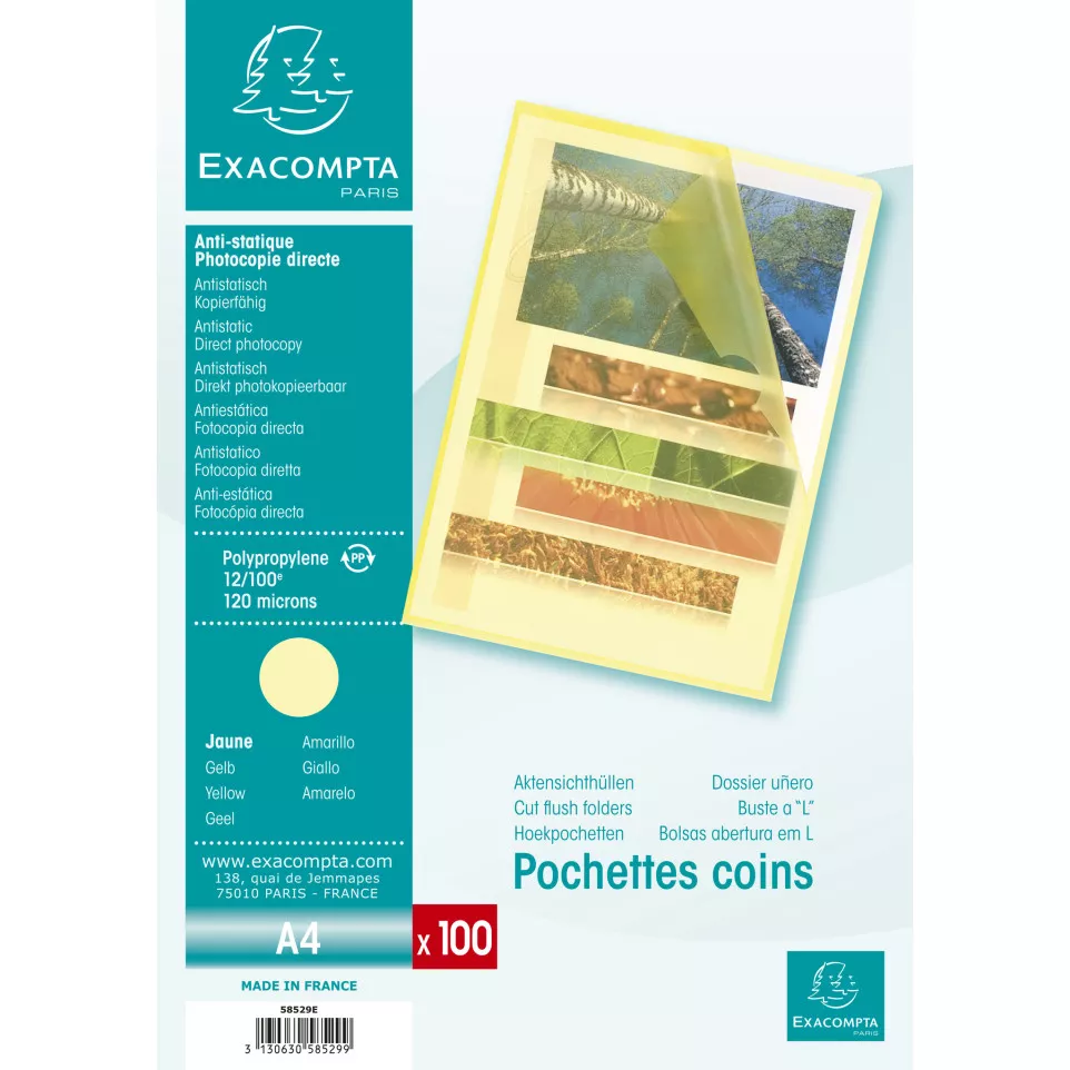 Sachet 100 pochettes polypropylène...