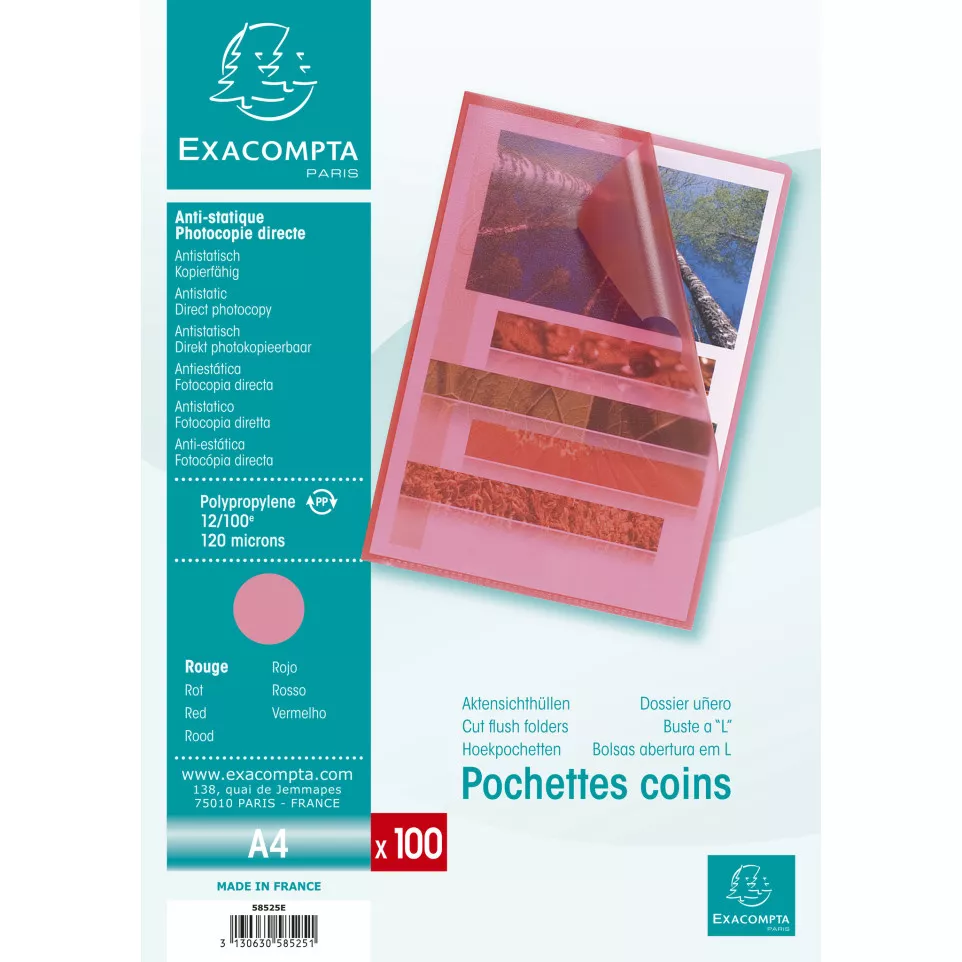 Sachet 100 pochettes polypropylène...