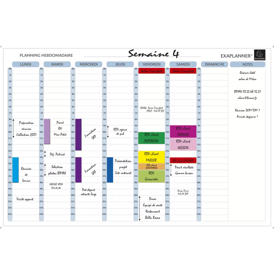 Wall Magnet Planner Week French-/ Pc.