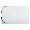 Exacompta Crystal PP Elaticated 3 Flap Folders, A4, Clear/ Pc.