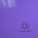 Exacompta Crystal PP Elasticated 3 Flap Folders, A4, Assorted, Pack of 5/ Pc.