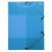 Exacompta Crystal PP Elasticated 3 Flap Folders, A4, Assorted, Pack of 5/ Pc.