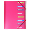 Sorteermap PP Chroma-line 3klep 8 vak ass/ St.