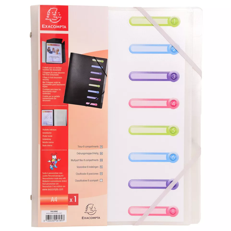 File ChromaLine Multi 3flp PP A4 8P/ Pc.