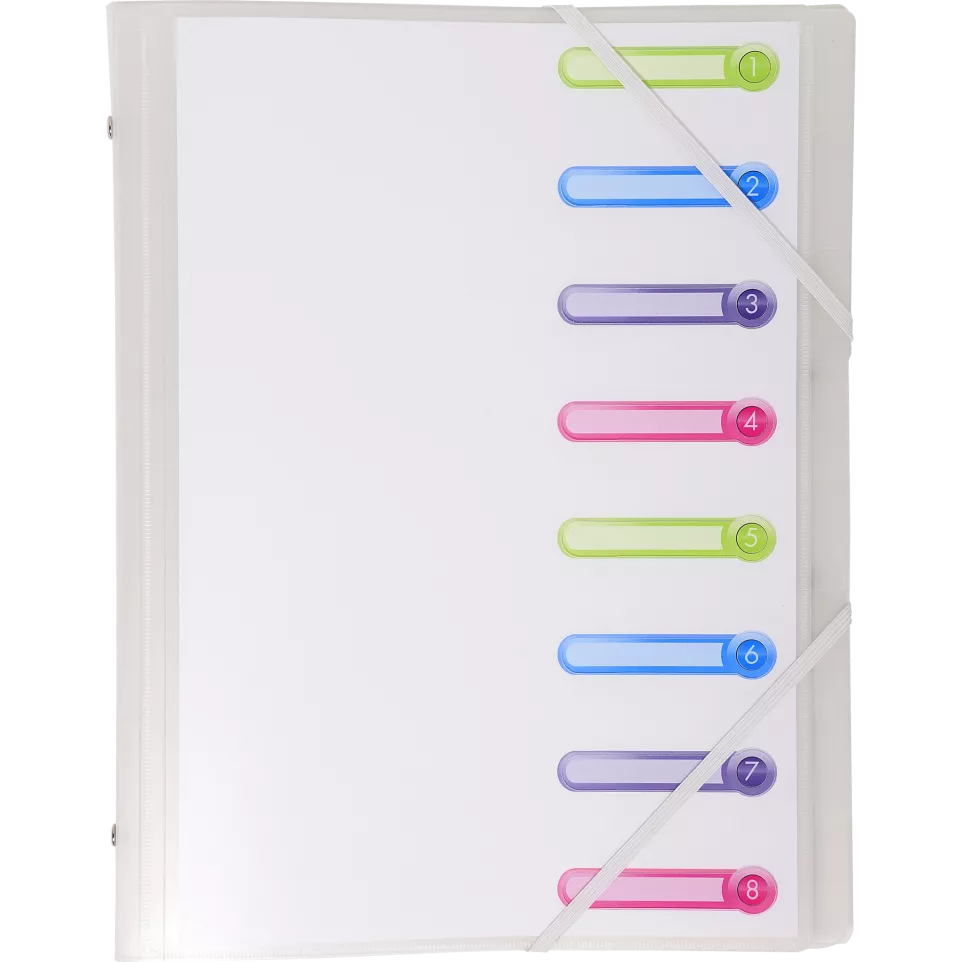 Sorteermap PP Chroma-line 3klep 8 vak...