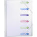Sorteermap PP Chroma-line 3klep 6 vak tr./ St.