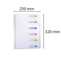 Trieur polypropylène 3 rabats 6 compartiments Chromaline - A4/ Pce