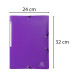 3 Flap Folders with Elastic Straps Opak Polypropylene A4./ Pc.