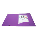 Elastomap 3klep A4 P-P 0,5mm OPAK paars/ St.