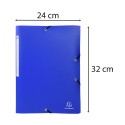 Elastomap 3klep A4 P-P 0,5mm OPAK D.blauw/ St.