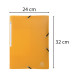3 Flap Folders with Elastic Straps Opak Polypropylene A4./ Pc.