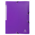 3 Flap Folders with Elastic Straps Opak Polypropylene A4./ Pc.