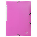 3 Flap Folders with Elastic Straps Opak Polypropylene A4./ Pc.