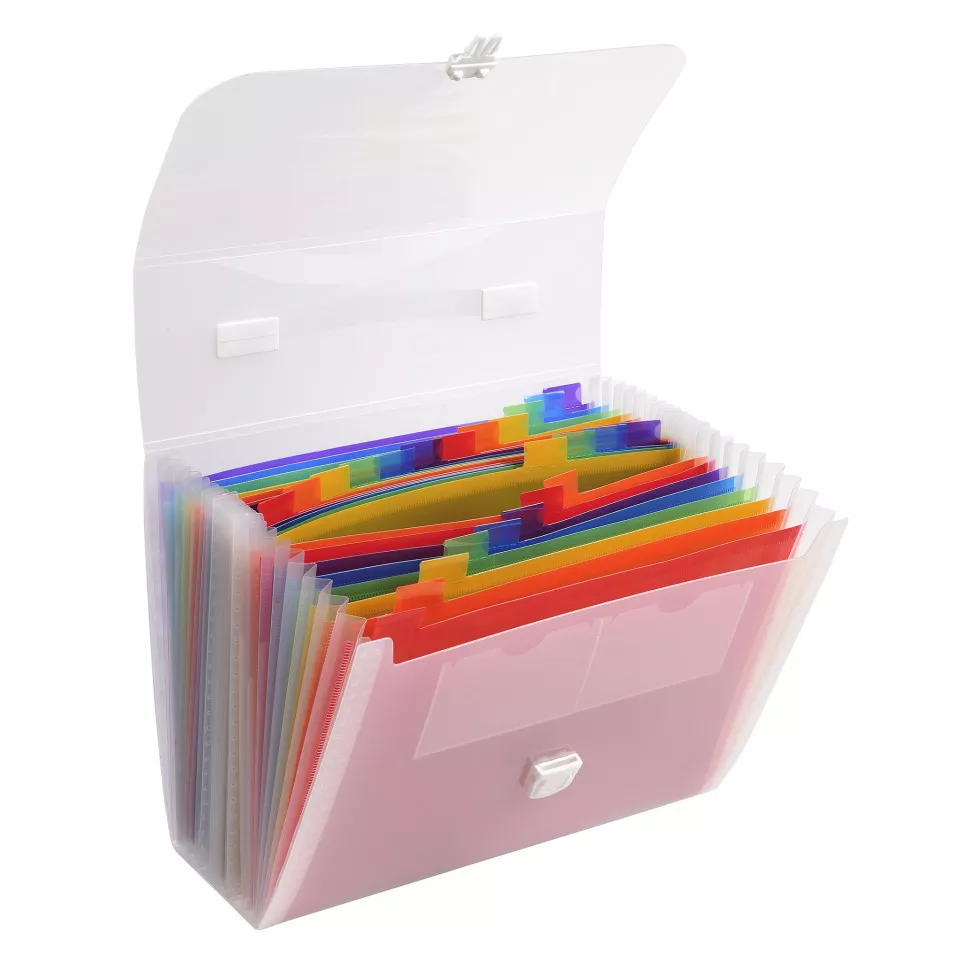 Sorteermap PP CRYSTAL handvat 24vak-/...