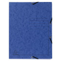 Paquet de 3 chemises à élastiques 3 rabats carte lustrée 355gm2 - A4/ Pce