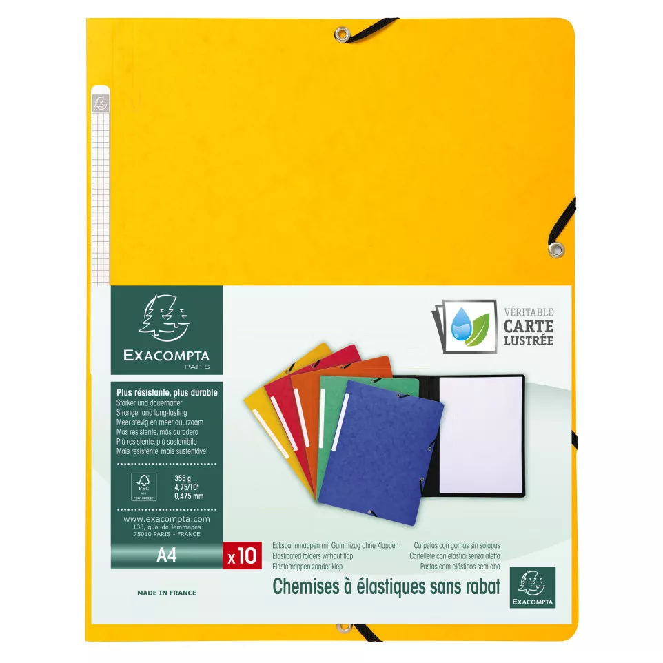 Elasticated folder without flap...