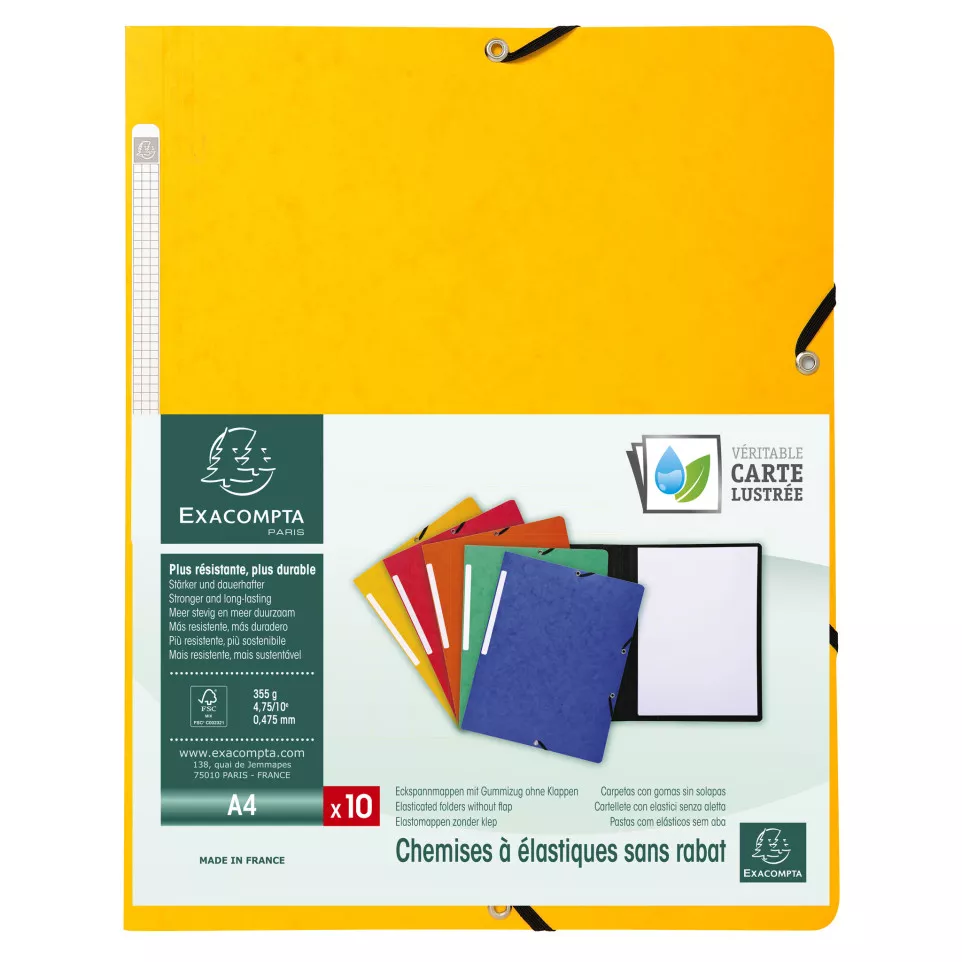 Elasticated folder without flap...