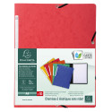 Elasticated folder without flap 355gsm hard glazed mottled premium pressboard - A4 size/ Pc.