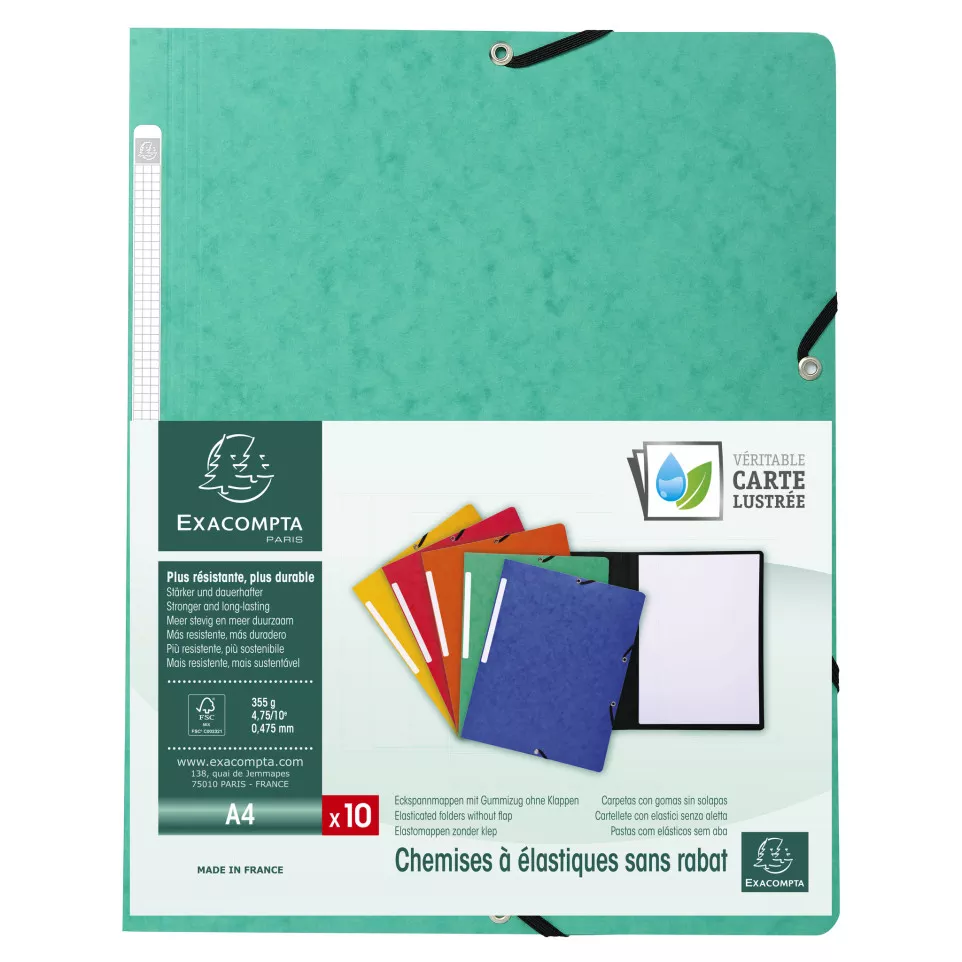 Elasticated folder without flap...