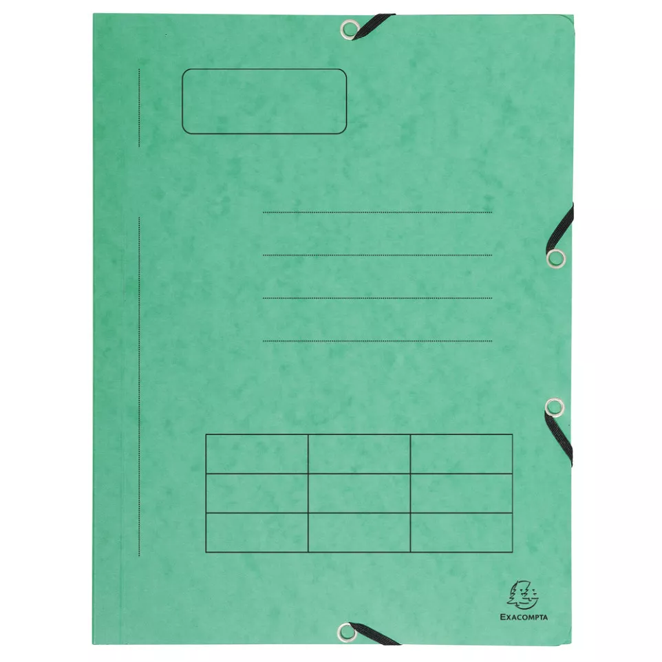Pre-printed 3-flap elasticated folder...