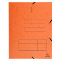Pre-printed 3-flap elasticated folder mottled pressboard - A4/ Pc.