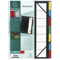 Multipart file Ordonator with expandable spine and stiff cover, 7 compartments/ Pc.