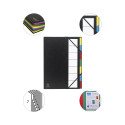 Trieur rigide ordonator dos extensible 7 compartiments noir/ Pce