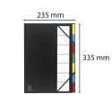 Multipart file Ordonator with expandable spine and stiff cover, 7 compartments/ Pc.