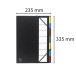 Multipart file Ordonator with expandable spine and stiff cover, 7 compartments/ Pc.