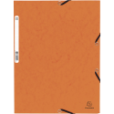 3-flap folder with elastic straps 355 gsm hard glazed mottled pressboard - A4 size/ Pc.