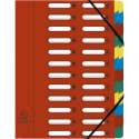 Sorteermap Harmonika- vensters 24vak rood/ St.