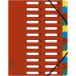 Trieur HARMONIKA® à fenêtres avec élastiques véritable carte lustrée 24 compartiments/ Pce
